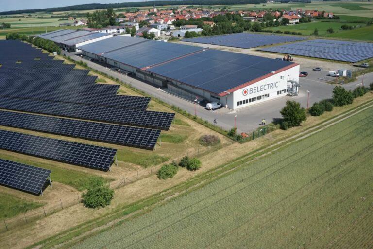 headquarter of BELECTRIC in Kolitzheim seen from above