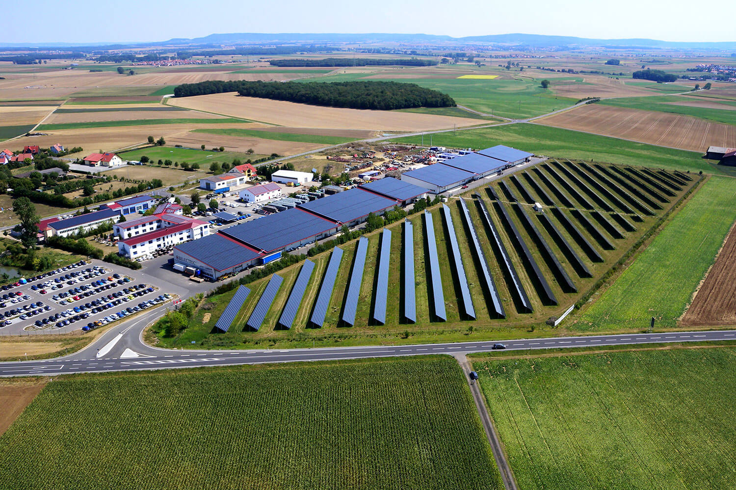 Solar farm from above