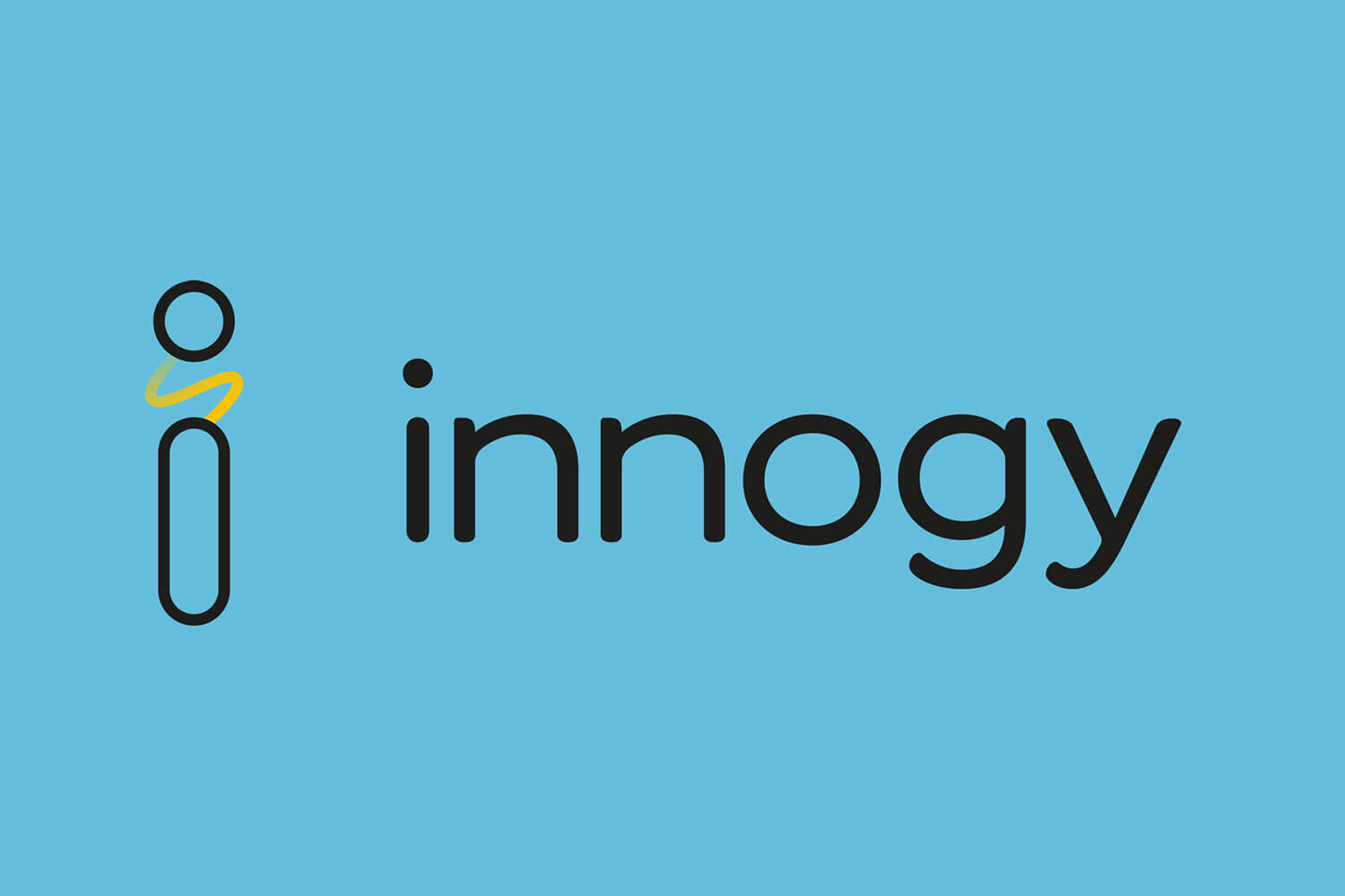 company logo of innogy with the colour of blue in the background